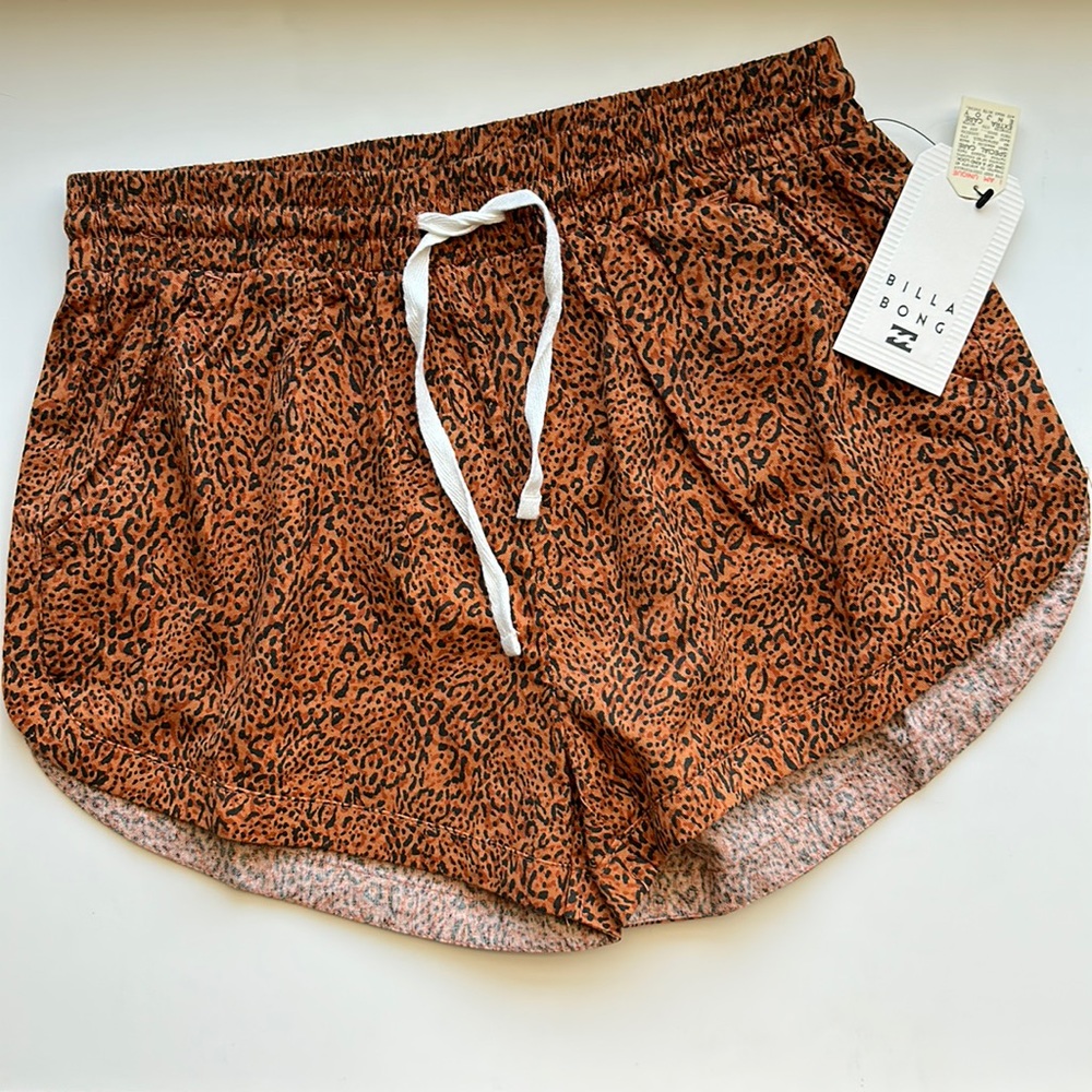 Billabong Animal Print Linen Shorts